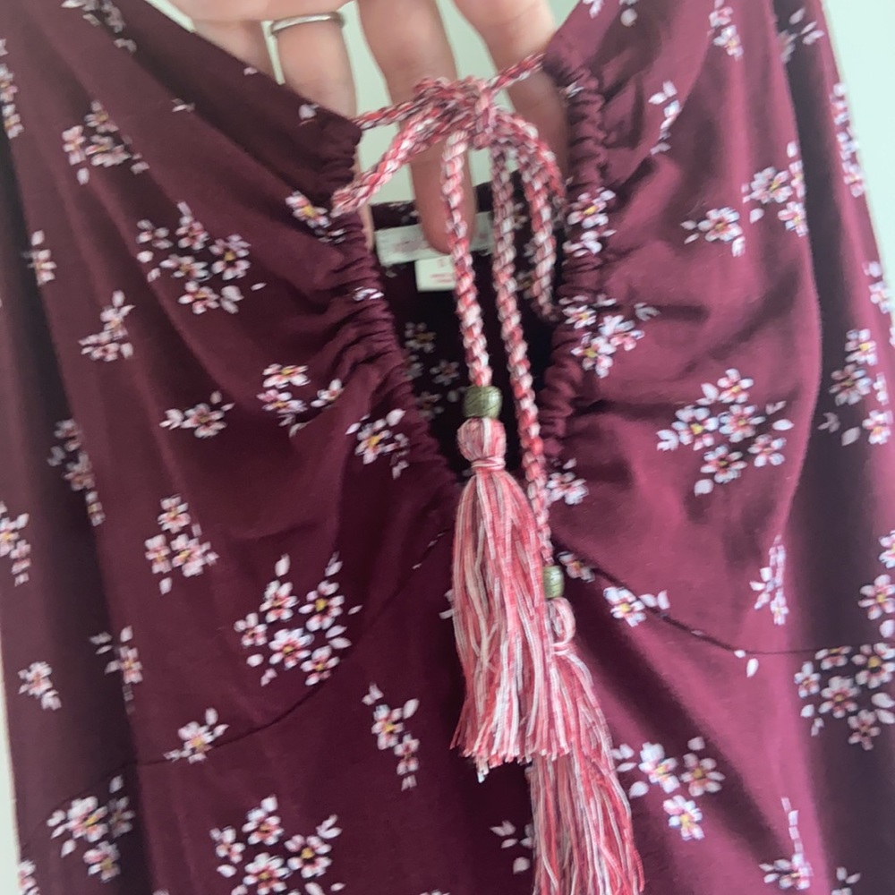 Burgundy Spring Dress - Picture 3 of 5